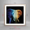 Gerahmtes Poster - Rahmen in heller Eiche - Bunt Elefant Produktbild-Vorschau 5