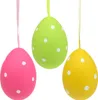 Bunte Plastikeier 15cm zum Hängen - Set aus 3 Stück - Produktbild-Vorschau 1