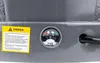 A close-up of a battery-powered sprayer's control panel, showing a warning label and a voltage meter. Produktbild-Vorschau