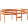 The Living Store Hochbett mit Dach Wachsbraun 90x190 cm Produktbild-Vorschau 8