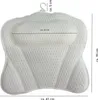 A white bath pillow with dimensions indicated by text and lines. Produktbild-Vorschau