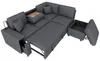 Canapé-lit Merax en L, canapé d'angle convertible, pouf, Voir les images du produit 10