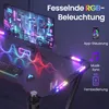 VASAGLE Herní stůl, herní stůl s RGB osvětlením, tvar Z, Náhled obrázku produktu 6