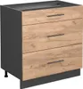 Küchenunterschrank Vicco Fame-Line Goldkraft Eiche 80 cm Produktbild-Vorschau 1