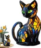 USB LED Katzenlampe Nachtlicht – Tischlampe aus Resin, Produktbild-Vorschau 2