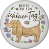 Dackel mit Blume Magnet mit Flaschenöffner rund mit Spruch Produktbild-Vorschau 1