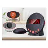 A black alarm clock with a red digital display and a separate vibrating pad, shown on a wooden surface with descriptive callouts. Náhľad obrázku produktu