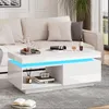okwish Tavolo da conferenza lucido con illuminazione a LED, Anteprima dell’immagine prodotto 4