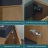 A collage of four images showing details of a bathroom vanity set. Produktbild-Vorschau