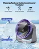 Stolný ventilátor, 2 v 1, USB ventilátor s digitálnym LED Náhľad obrázku produktu 2