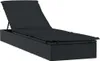 vidaXL Bain de soleil 1 pièce avec support Noir 201x55x62 Voir les images du produit 1