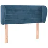 Kopfteil mit Ohren Dunkelblau 93x23x78/88 cm Samt Produktbild-Vorschau 1