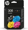 Cartucce d'inchiostro HP 308, originali, nero e tricolore, Anteprima dell’immagine prodotto 1