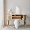 sweeek - Schreibtisch mit Rohrgeflecht und Holzdekor 2 Produktbild-Vorschau 1