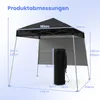 A diagram showing the dimensions of a pop-up canopy tent and its carrying bag. Náhled obrázku produktu