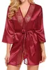 Damenunterwäsche - Satin-Set - Negligé - Bademantel mit Produktbild-Vorschau 2