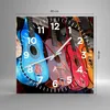 Wanduhr - Quadrat - Glasuhr - Gitarre Musik Instrument Produktbild-Vorschau 3