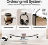 CASARIA® Höhenverstellbarer Schreibtisch 140cm Weiß Gestell Produktbild-Vorschau 7