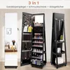 COSTWAY Armoire à bijoux sur roulettes, armoire de toilette Voir les images du produit 4