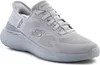 A close-up, studio shot of a single gray Skechers sneaker. Produktbild-Vorschau
