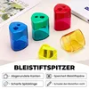 4er Set mit Deckel, Doppelspitzer – Kompakte, farbige Produktbild-Vorschau 3