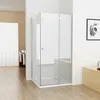 90x75cm Duschkabine Eckig Dusche mit 75cm Seitenwand ESG Produktbild-Vorschau 1
