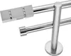 Gardinenstange mit Wandhalterung I Metall Edelstahl Look Produktbild-Vorschau 1