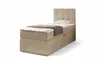 A single bed with a headboard, mattress, and blanket, shown against a white background. Produktbild-Vorschau