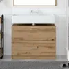 vidaXL Badezimmerschrank Artisan-Eiche 78 x 37 x 59 cm Produktbild-Vorschau 4