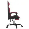 vidaXL Gaming-Stuhl mit Fußstütze Schwarz und Weinrot Produktbild-Vorschau 13