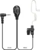A product shot of a two-way radio headset with a coiled acoustic tube earpiece and a push-to-talk (PTT) microphone. Náhled obrázku produktu