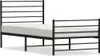 A black metal bed frame with a white mattress is shown against a white background. Náhľad obrázku produktu