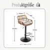 LVHOM Lot de 4 tabourets de bar en rotin avec socle Voir les images du produit 6
