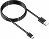 A black USB-C to USB-A cable coiled on a white background. Produktbild-Vorschau