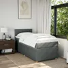 vidaXL Boxspringbett mit Matratze Dunkelgrau 100x200 cm Produktbild-Vorschau 3