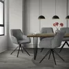 ML-Design 4x jedálenská stolička otočná, sivá, z tkanej Náhľad obrázku produktu 7