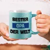 Huuraa Glitzertasse Bester Opa der Welt 330ml Blau Keramik Produktbild-Vorschau 3
