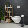 Relaxdays WC Garnitur, Metall, HxBxT: 63x23x17 cm, Produktbild-Vorschau 3