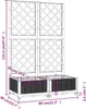 vidaXL Garten-Pflanzgefäß mit Spalier Blaugrau 80 x 40 x Produktbild-Vorschau 8