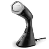 A black handheld garment steamer with a transparent water reservoir. Náhľad obrázku produktu