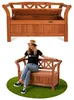 KADAX parkbank van hout met rugleuning, 119 cm, geschikt Productafbeelding-voorbeeld 1