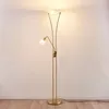 Lindby Stehlampe Felicia, messing, 180 cm, E27, Leselicht Produktbild-Vorschau 4