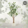 ML-Design umelý eukalyptus 120 cm, umelá rastlina s kmeňom Náhľad obrázku produktu 2