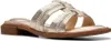 Sandali Del Marchio Clarks Del Modello Ariany Mule Oro Anteprima dell’immagine prodotto 6