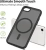 A phone case is shown on top of a phone, with feature callouts. Produktbild-Vorschau