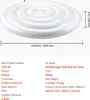 A white inflatable hot tub cover is shown from a slightly elevated angle, with dimensions and specifications listed below. Produktbild-Vorschau