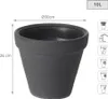 Květináč Cachepot antracit Ø 30 cm 9L Náhled obrázku produktu 20