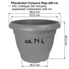 MePla - Set - Kübel Campana Ripp ø 60 + US ø 49 cm Produktbild-Vorschau 2