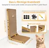 Kratzbrett Katze, 68 cm Hohe L Förmige Kratzpappe für Produktbild-Vorschau 6