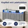UnboxG Einzelbett 90x200 cm Grau aus Leinen mit Produktbild-Vorschau 5